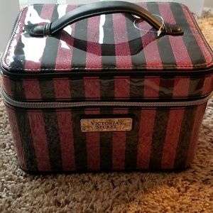 Victoria's Secret pink glitter black cosmetic set